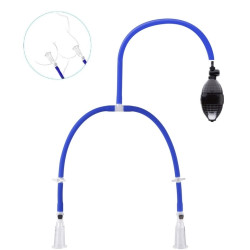 KINKgear Pompes pour tétons LuvPump Double Cup Bleu